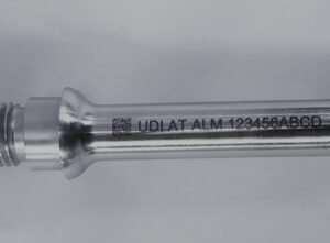 Laser engraved Stainless, UDI code on stainless